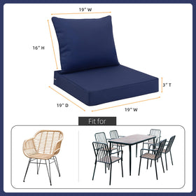 Favoyard back cushion 19-inch view showing supportive, quick-rebound 28D foam.