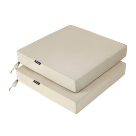 Favoyard patio chair cushion 19x19x3 beige, fits outdoor furniture securely.