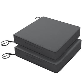 Favoyard patio chair cushions, front view, 19x19 size in dark grey for outdoor seating.