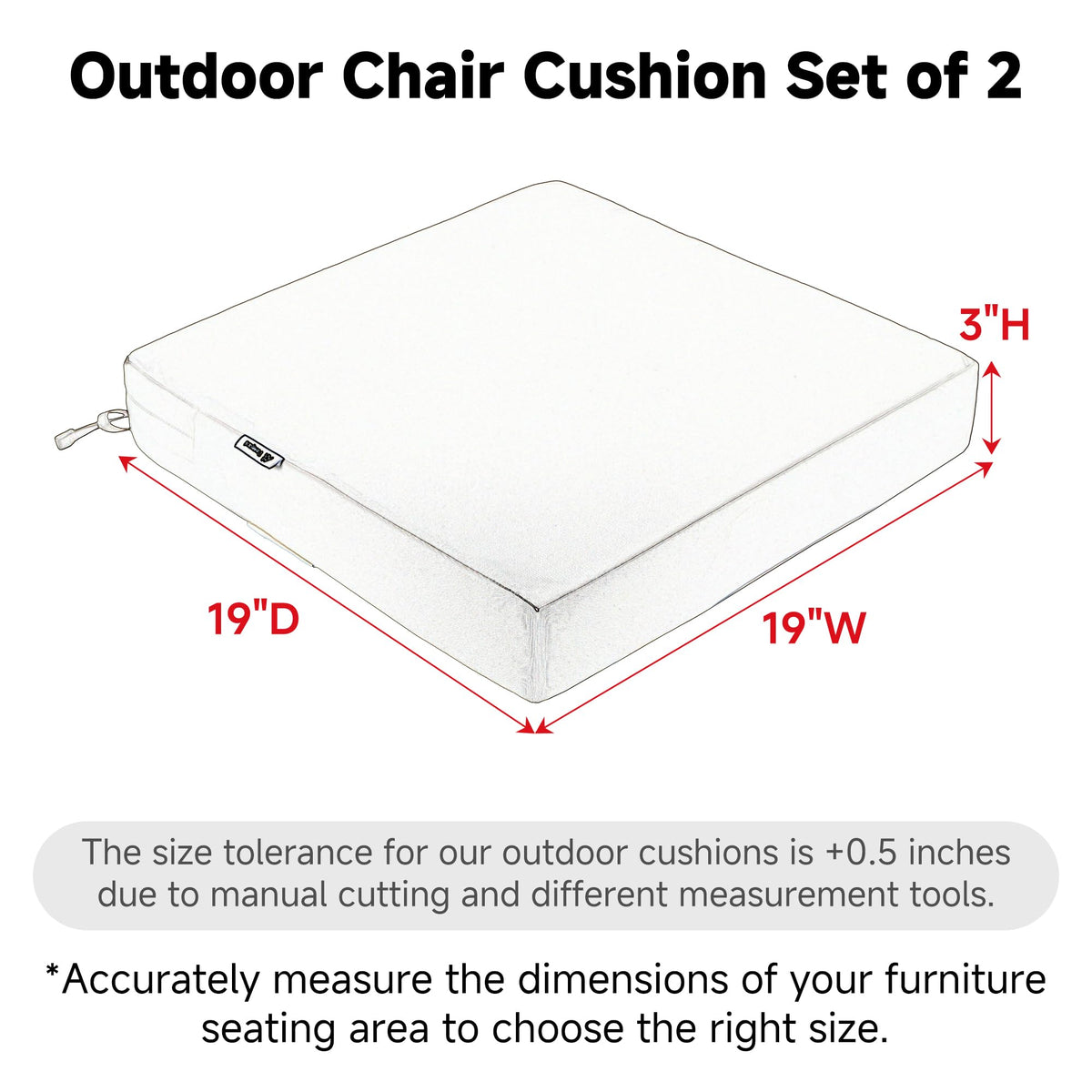 Favoyard cushion with two adjustable straps securing to a patio chair
