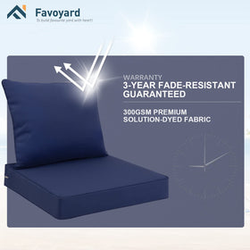Favoyard tie straps keep cushions securely in place on patio chairs
