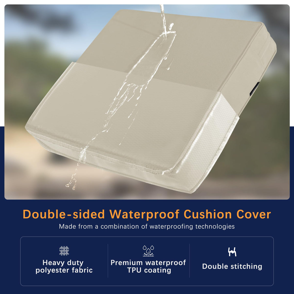 Favoyard waterproof cover with TPU coating protects against rain and dew.