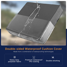 Favoyard waterproof cover with TPU coating keeps cushions dry during rain