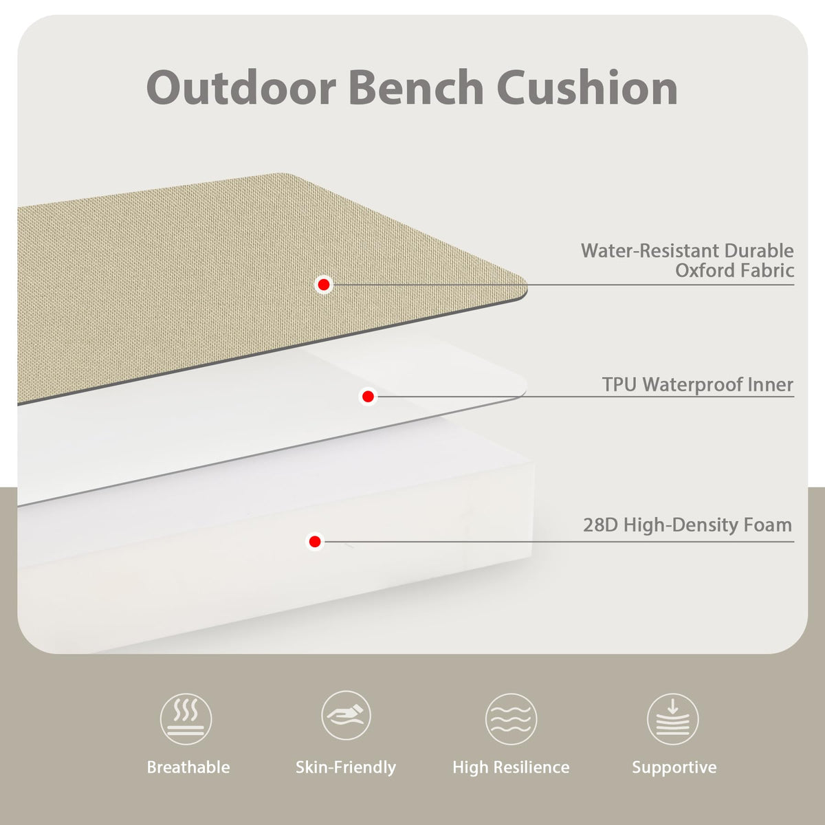 Favoyard waterproof TPU cover protecting cushion, suitable for rainy days outdoors.