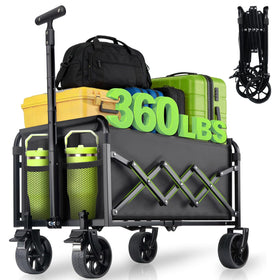FAVSH collapsible wagon in compact fold, easy storage and transport