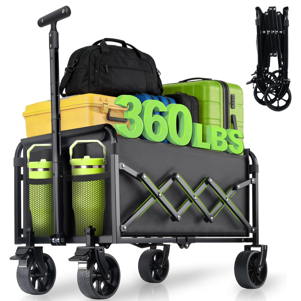 FAVSH collapsible wagon in compact fold, easy storage and transport