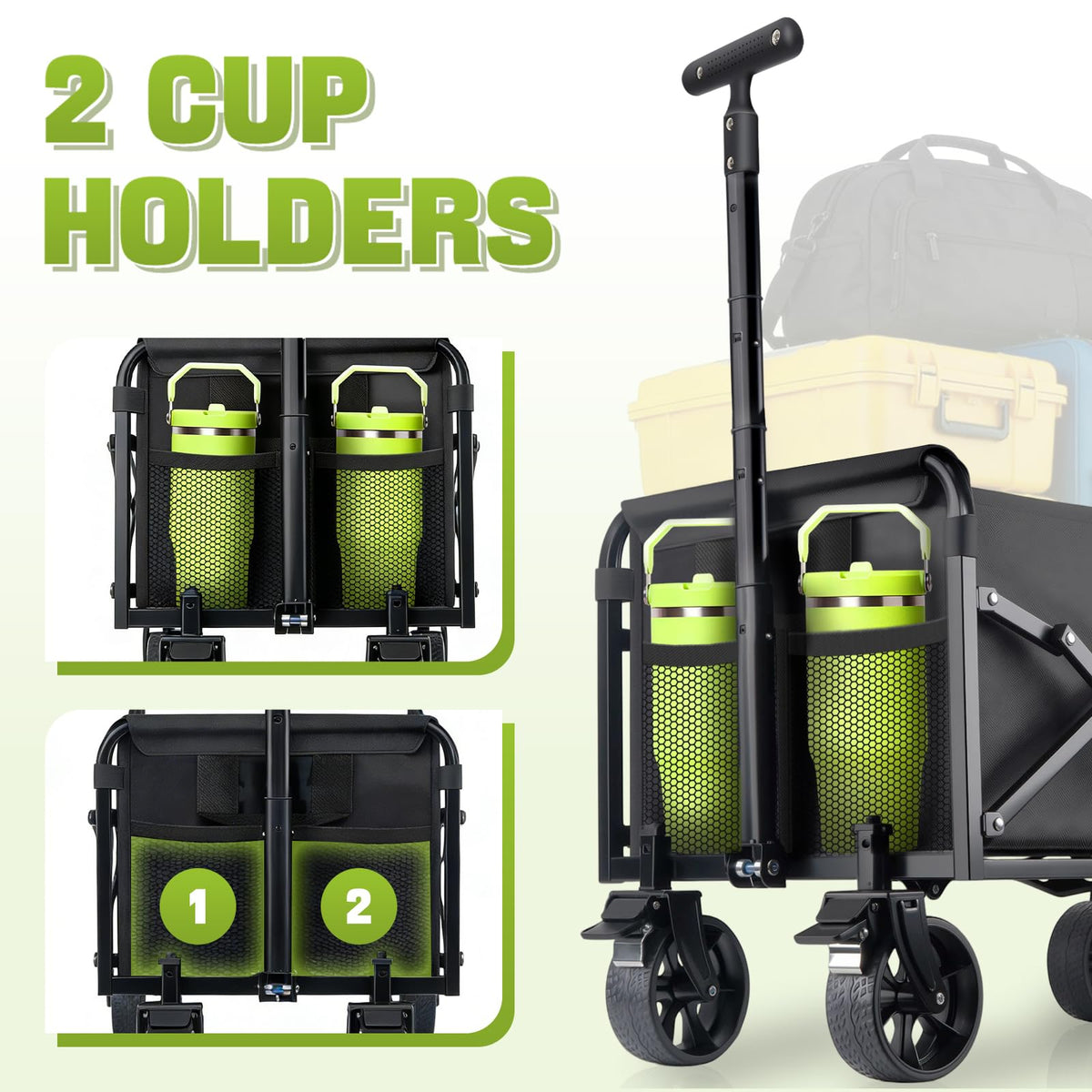 FAVSH all-terrain wagon ready for beach, garden, and camping use