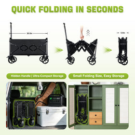 FAVSH wagon pull strap folds quickly for fast setup and collapse