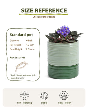 Fayoula striped texture ceramic pot ideal for stylish indoors