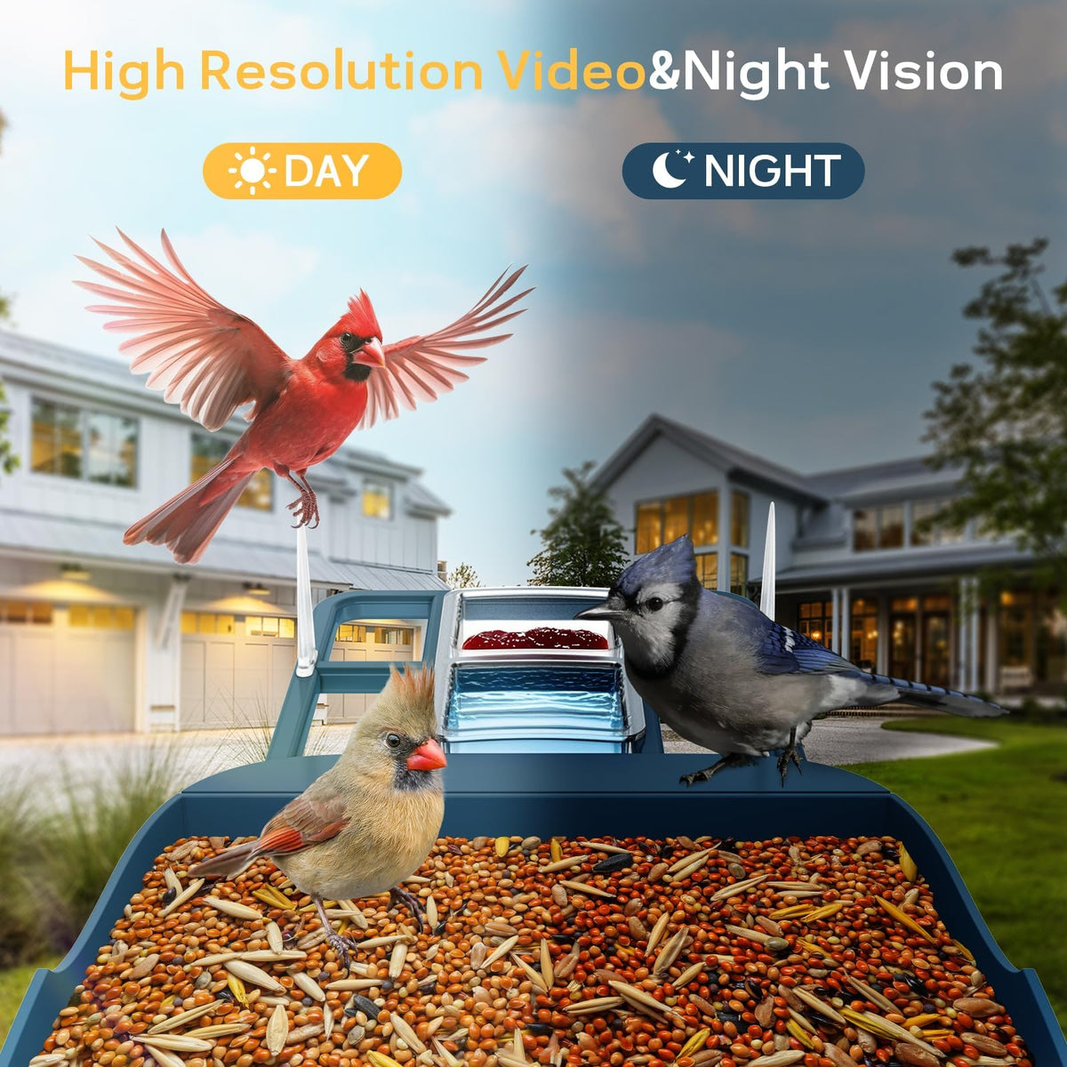 Fazoxo Bird Feeder Camera cloud storage access on screen