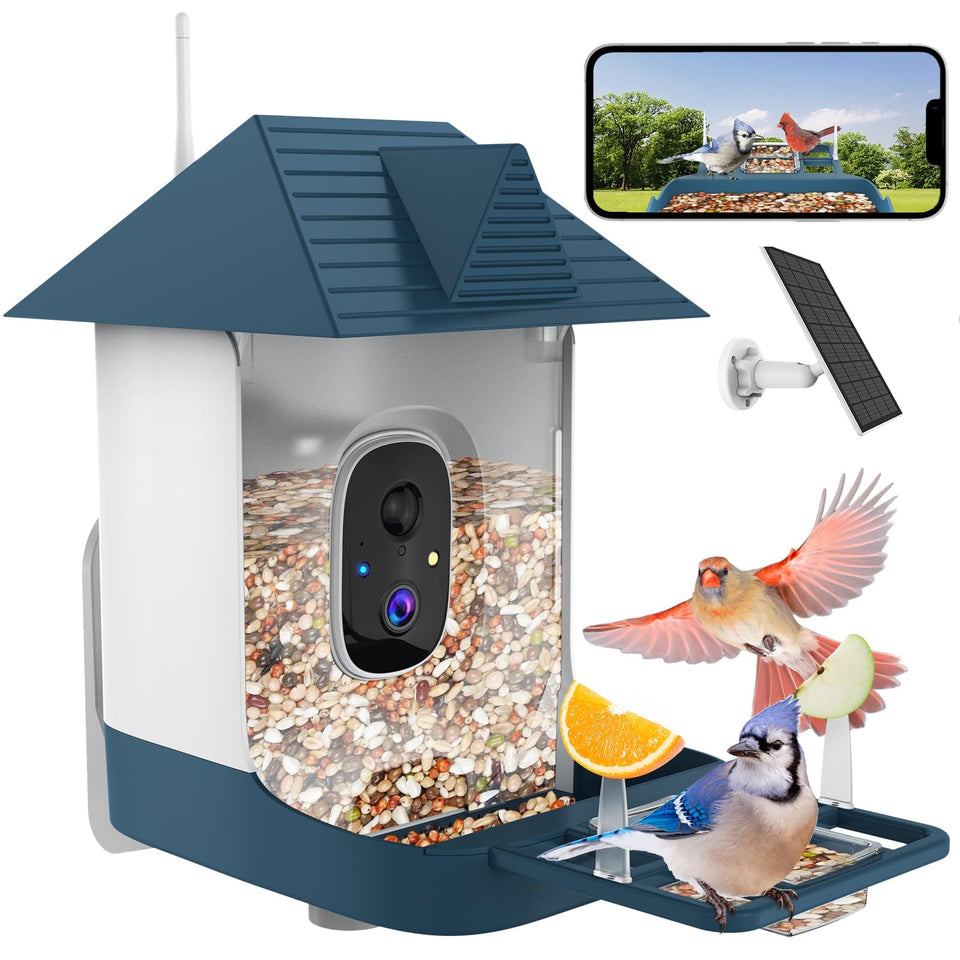 Fazoxo Bird Feeder Camera front view for outdoor bird watching