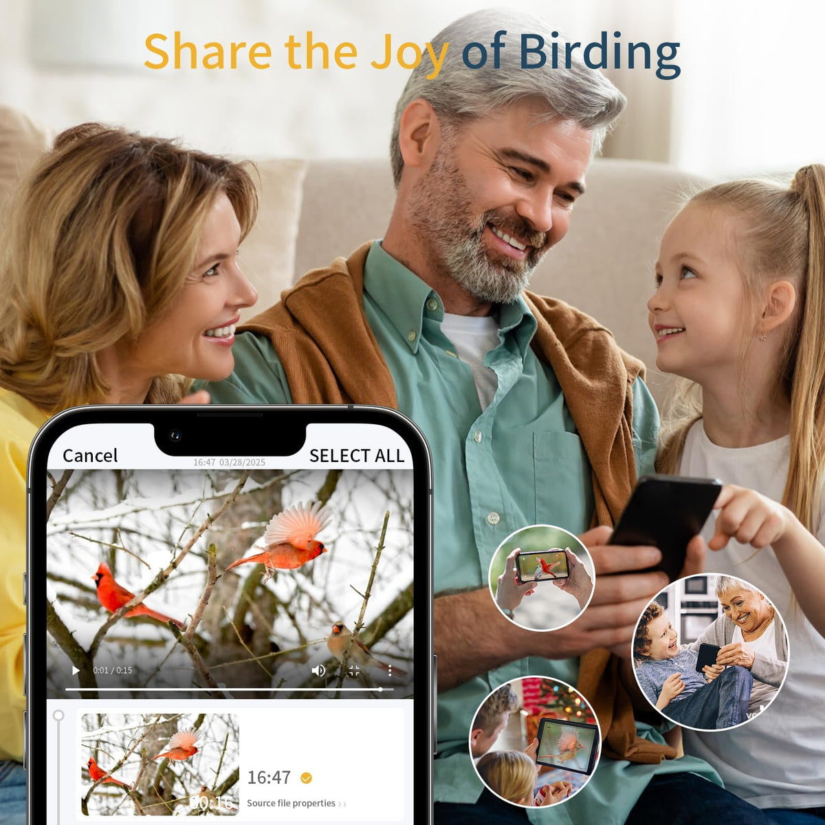 Fazoxo Bird Feeder Camera weatherproof IP65 housing