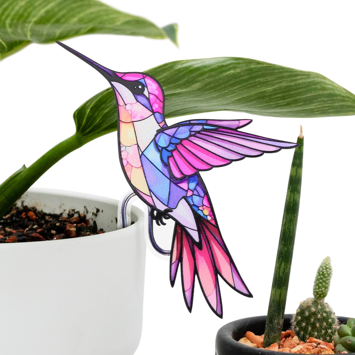 FBBP hummingbird hanging planter decor brightens outdoor pots
