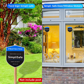 FBORHAFY SimpliSafe window sticker 3x3.5in clearly marks doors and windows.
