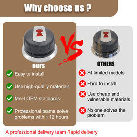 FBULWSEC knob chrome finish for durable grilling performance