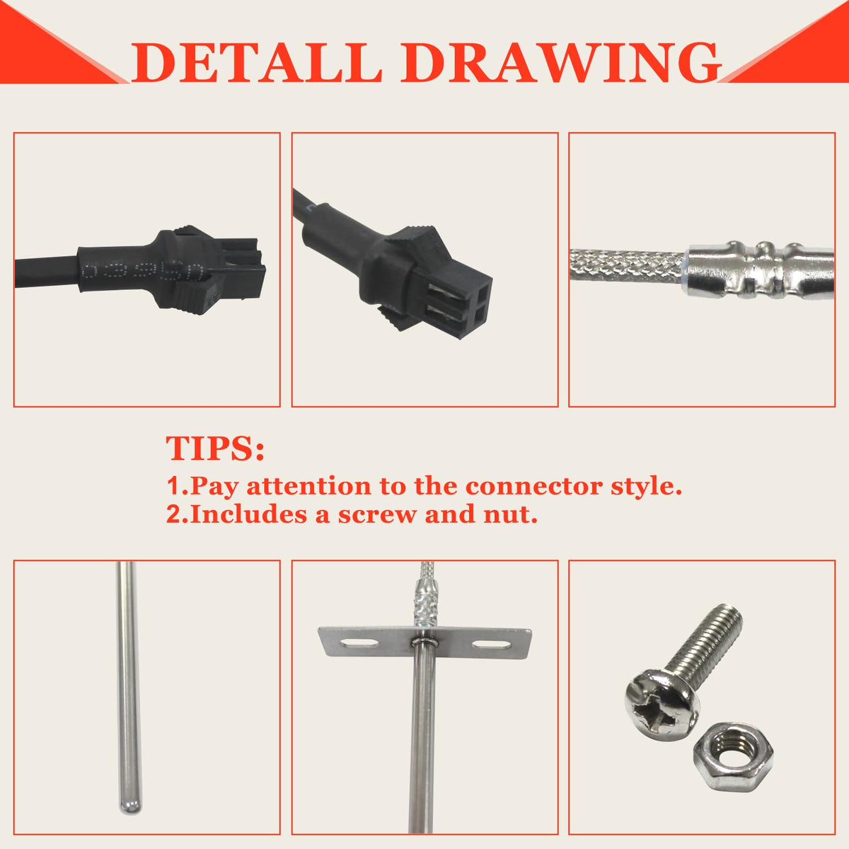 304 stainless steel RTD probe built for heat and moisture resistance