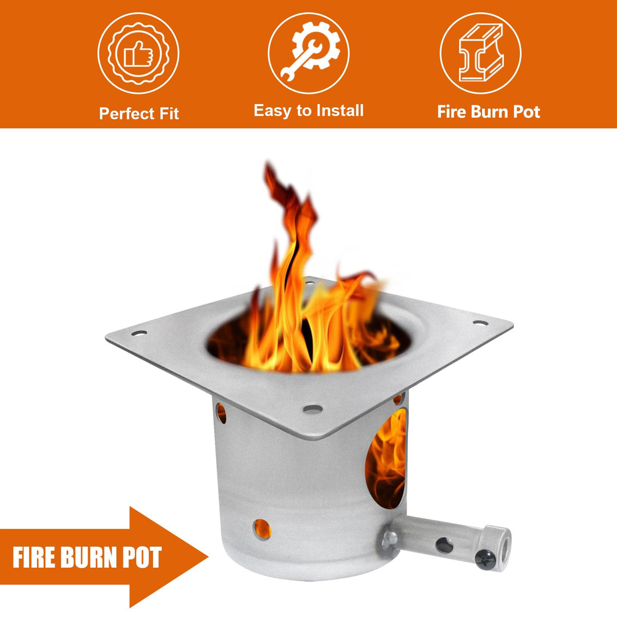 FCCUM burn pot closeup highlights precise fit and clean lines