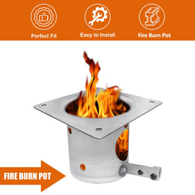 FCCUM burn pot closeup highlights precise fit and clean lines