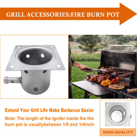 FCCUM fire burn pot durable construction for long-lasting grill use