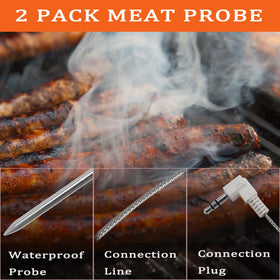 FCCUM waterproof meat probe supports easy cleaning and durable grill use.