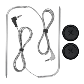 FCCUM replacement meat probes for Traeger grills—6.5-inch stainless steel probe for accurate temps.