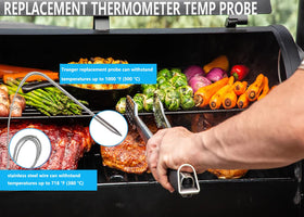 FCCUM Traeger-compatible probe fits Traeger grills reliably.