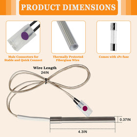 FCCUM 24.5 inch ignition wire; flexible hookup for easy installation.