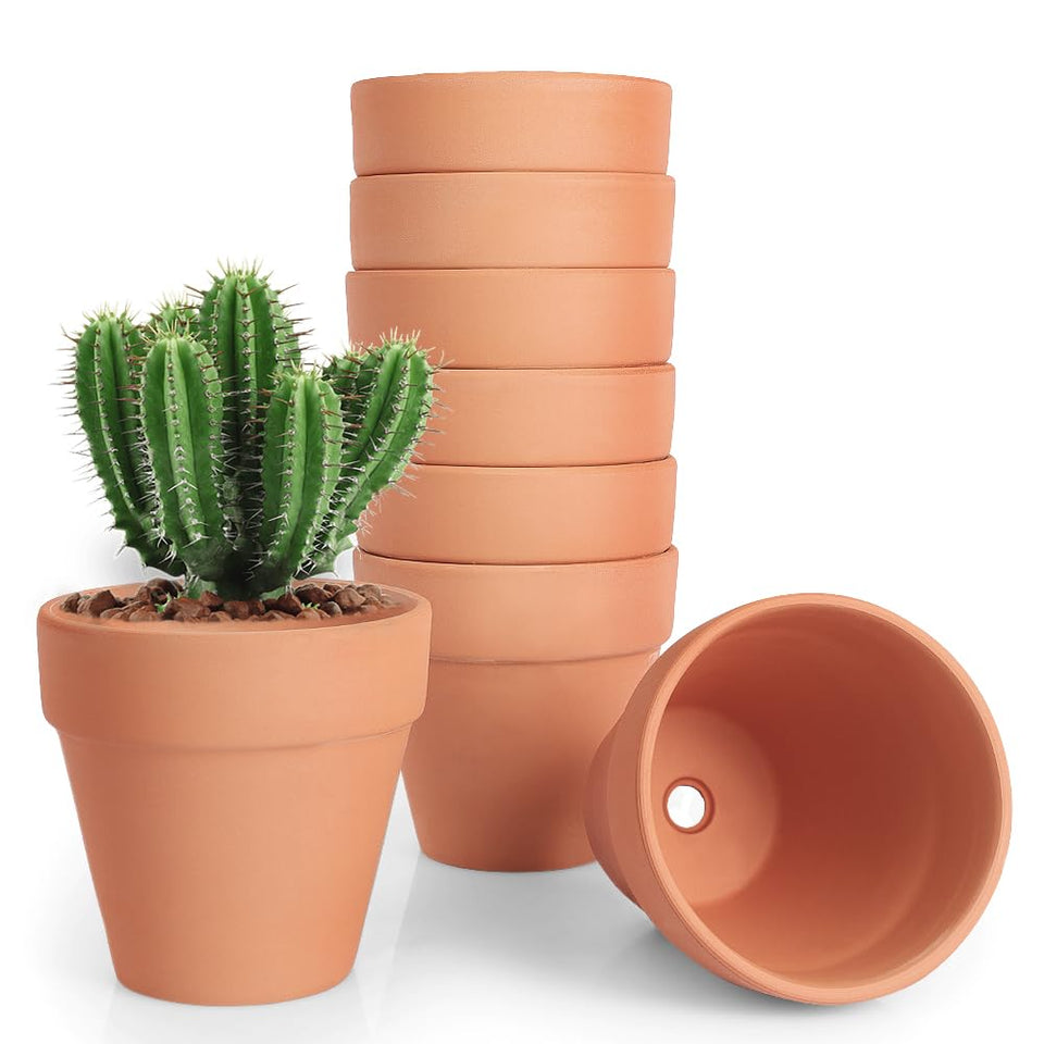 FCFKUK 4-inch terracotta pot in a 24-pack, ideal for indoor herb gardens