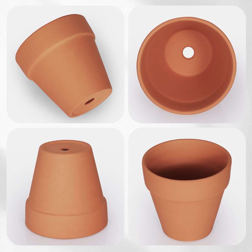 FCFKUK terracotta pot with drainage holes supports healthy watering and aeration