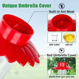 Fchstaer ant moat and bee-proof ports deter intruders during feeding