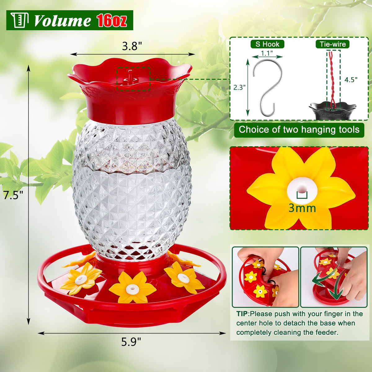 Fchstaer durable outdoor feeder withstands wind sun and rain.