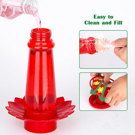 Vibrant Fchstaer feeder adds garden decor and makes a thoughtful gift