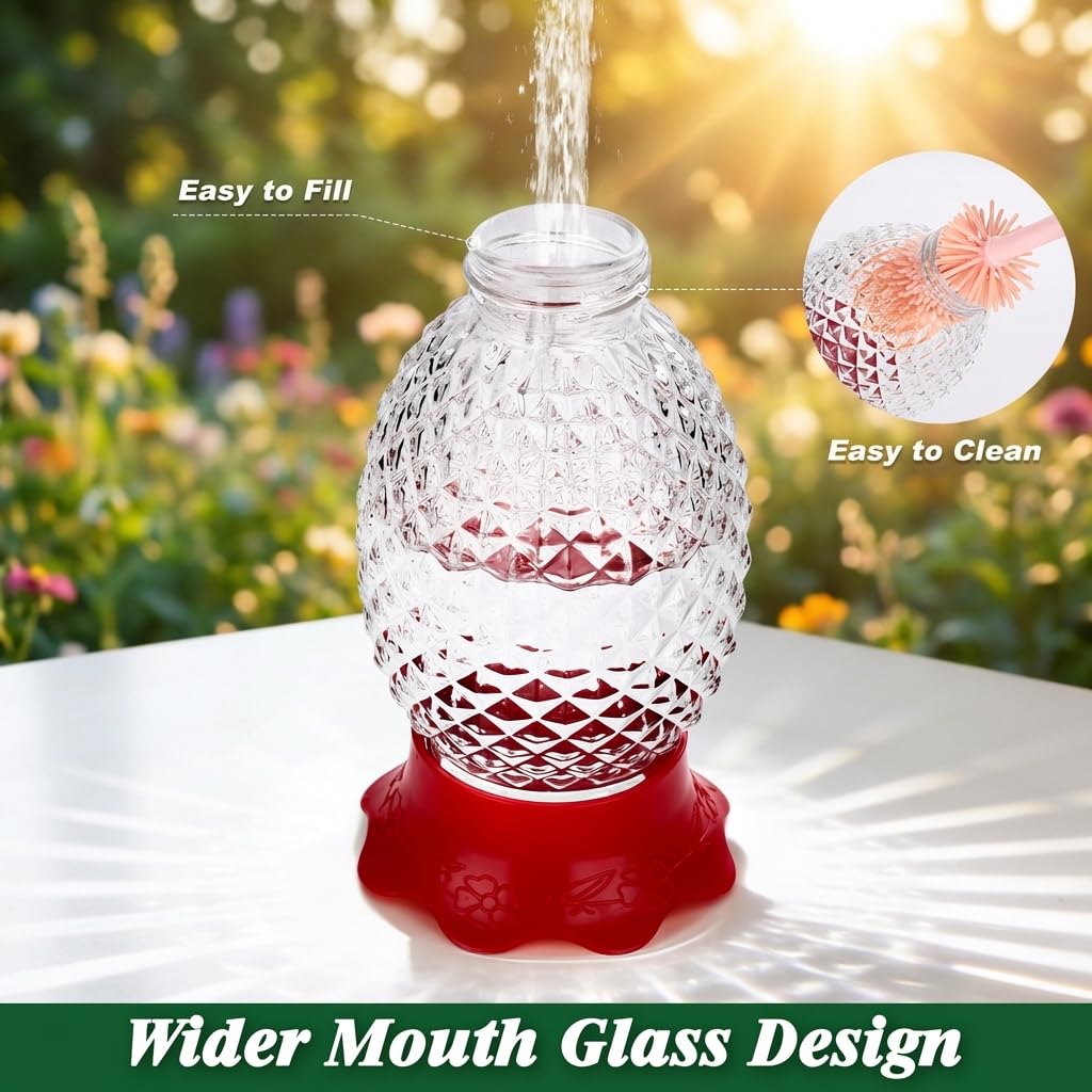 Fchstaer pineapple design feeder creates a charming patio focal point.