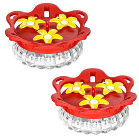 Fchstaer glass hummingbird feeder outdoors for easy garden feeding.