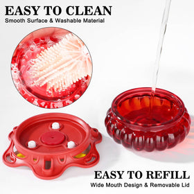 Fchstaer handheld feeder with lid open for easy nectar filling.