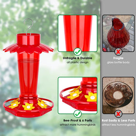 Included hooks for easy hanging of Fchstaer feeders in any outdoor space