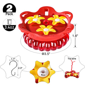 Fchstaer hummingbird feeder with yellow flowers attracts birds from your palm.