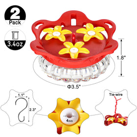 Fchstaer set of 2 hummingbird feeders with handheld design for close viewing.