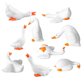 FCKLVMC mini goose figurine on a desk, small-space decor with charm