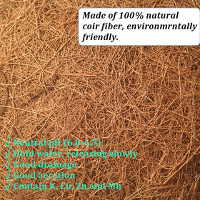 FDGARDEN half-round coco liner for wall planters aids drainage and root aeration.