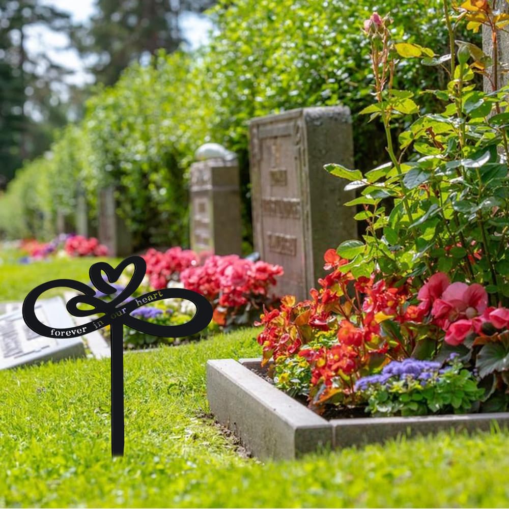 FDKYOEK outdoor grave stake suitable for cemetery, garden, or lawn memorials