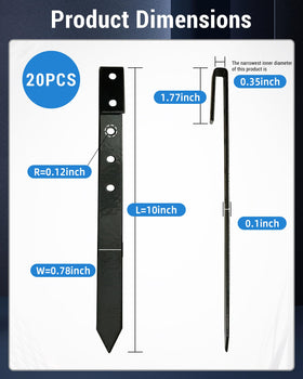 FDLYSDIQ metal garden stake 10-inch with thick body resists bending for longevity.