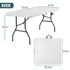 FDW outdoor dining table opened, showing ample surface for hosting.
