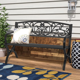 FDW easy-assembly park bench with clear steps for quick setup
