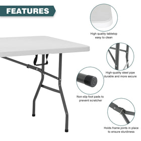FDW powder-coated steel legs provide sturdy support for gatherings.