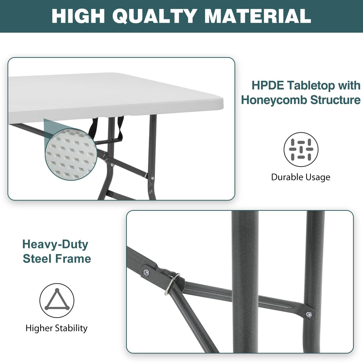 FDW white plastic top resists stains for quick cleanup after meals.