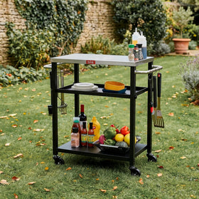 Feasto cart side profile highlights sturdy frame and load-bearing design