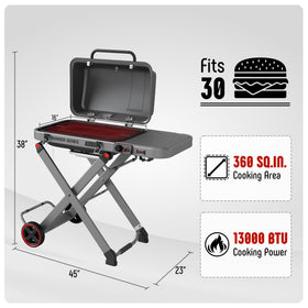 Feasto 360 sq in cooking area covers plenty of meals for gatherings