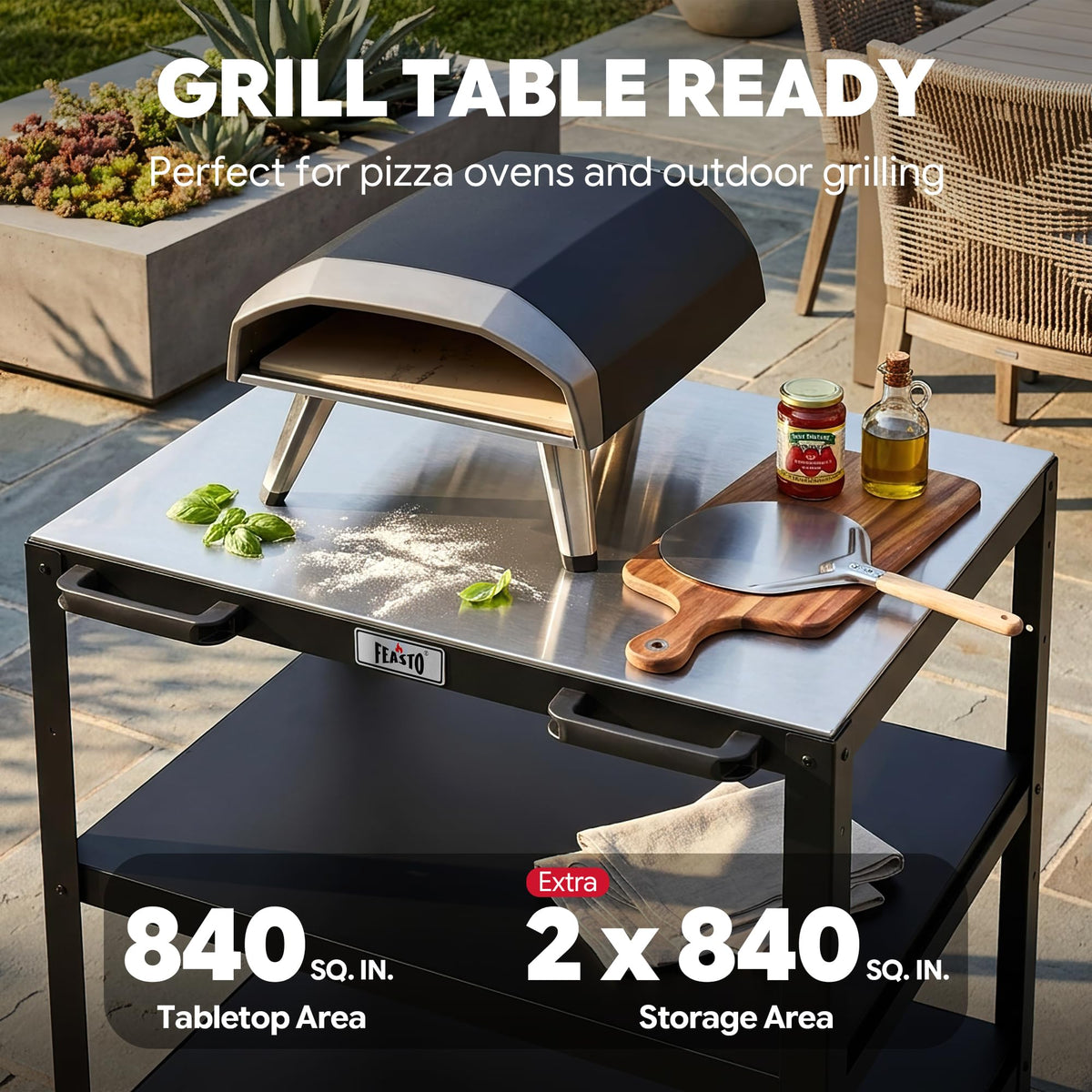 Feasto includes hardware and simple assembly instructions