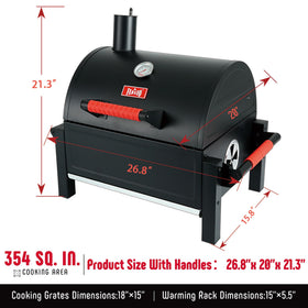 Feasto grill demonstrates large cooking area suitable for feeding a group.